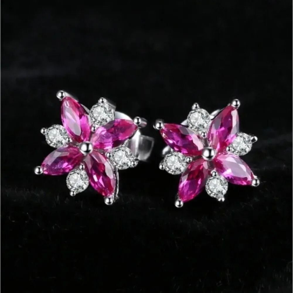 1.14ct Pink Ruby Luxury Stud Earrings